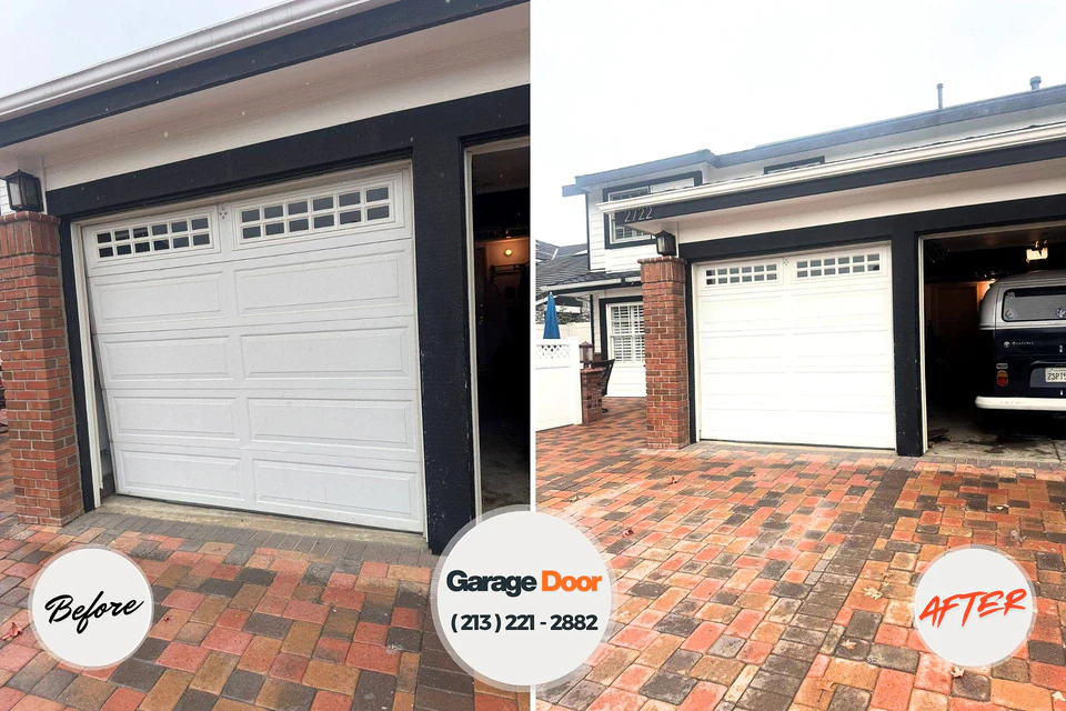 Before and after: garage door repair Buffalo, WV